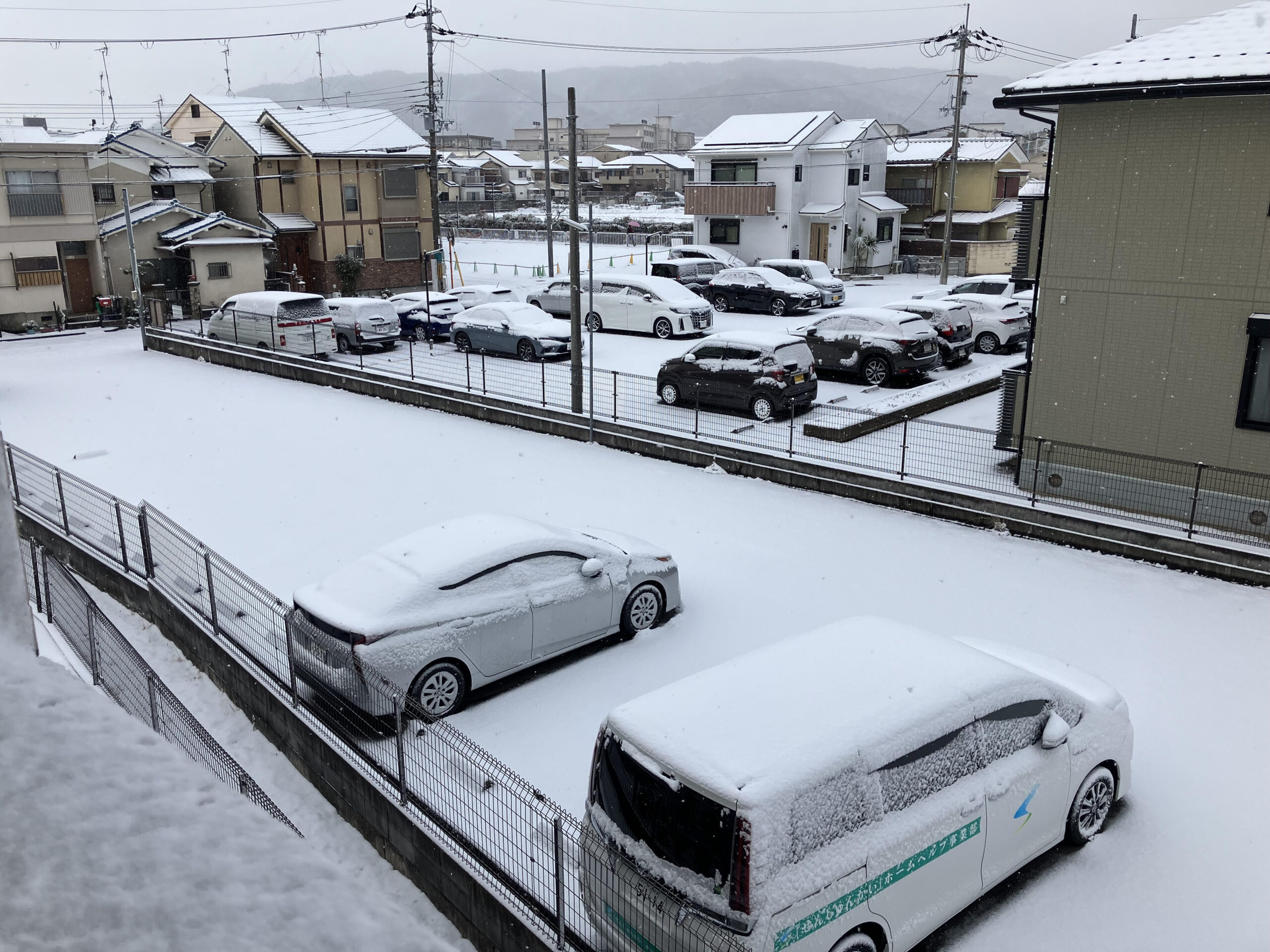 事務所近くの雪景色